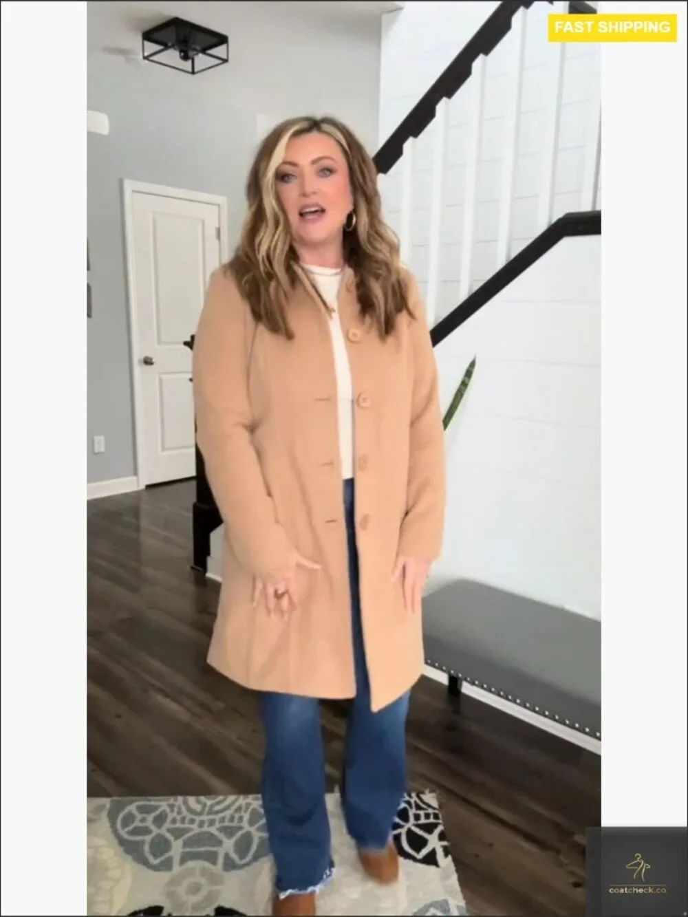 Faux Wool Single Breasted Long Trench Coat Dress Overcoat Winter Pockets